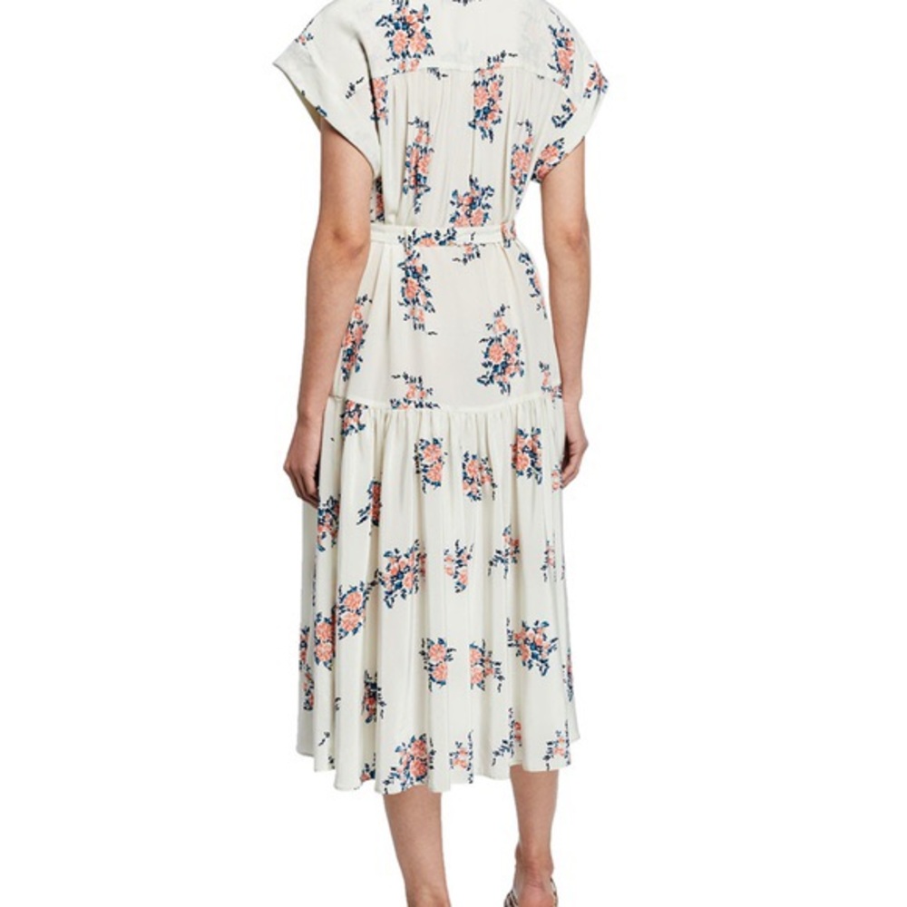 Veronica Beard Meagan Floral Belted Midi Dress - Picture 2 of 2
